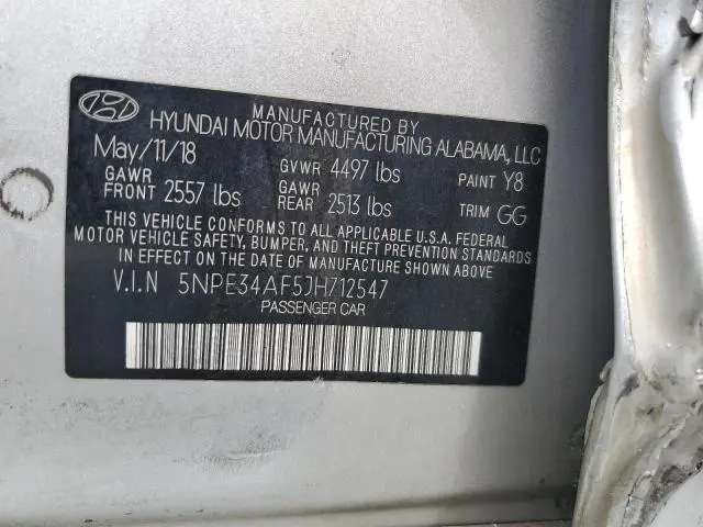 2018 HYUNDAI SONATA SPORT  