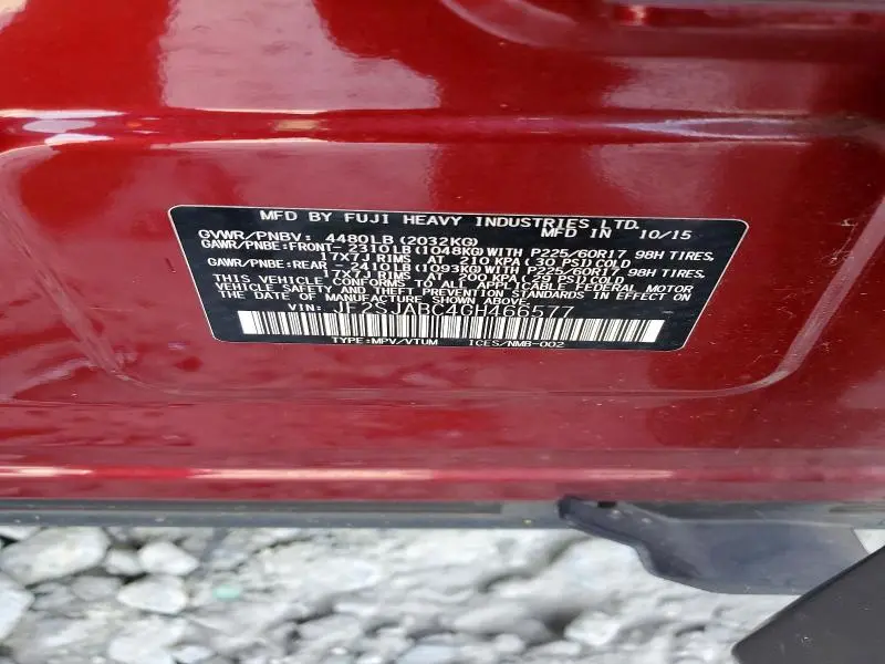 2016 SUBARU FORESTER 2.5I  