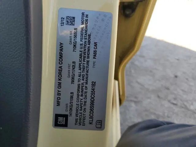 2013 CHEVROLET SPARK 1LT