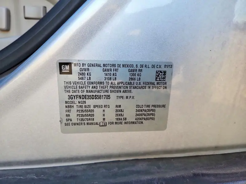 2013 CADILLAC SRX PERFORMANCE COLLECTION  