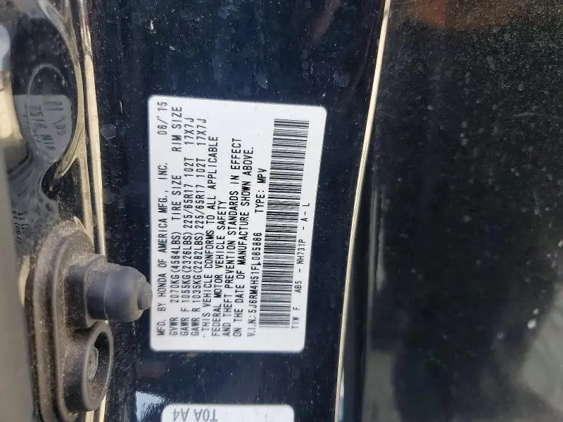 2015 HONDA CR-V EX  