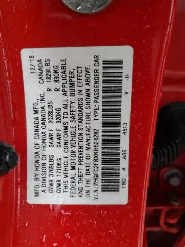2019 HONDA CIVIC SPORT