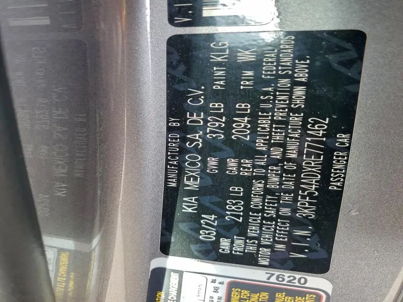 2024 KIA FORTE GT LINE  