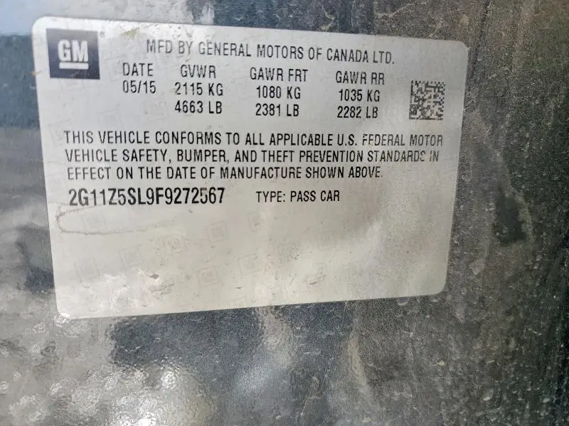 2015 CHEVROLET IMPALA LS  