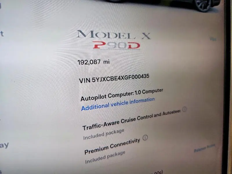 2016 TESLA MODEL X   