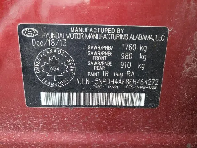 2014 HYUNDAI ELANTRA SE  