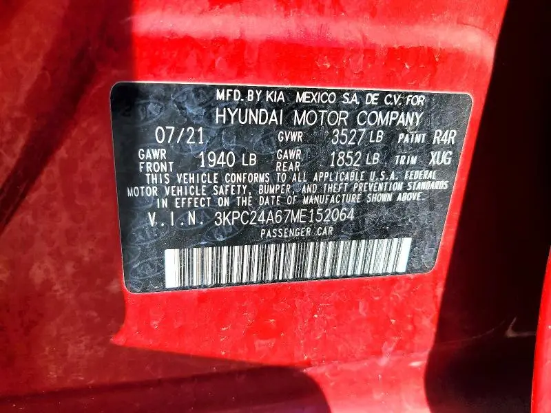 2021 HYUNDAI ACCENT SE  