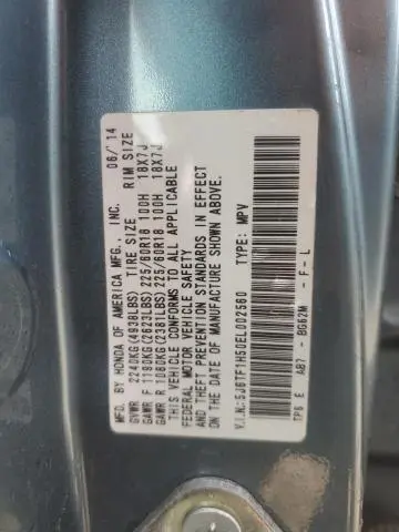 2014 HONDA CROSSTOUR EXL  