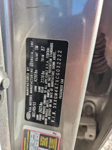 2012 KIA OPTIMA LX  