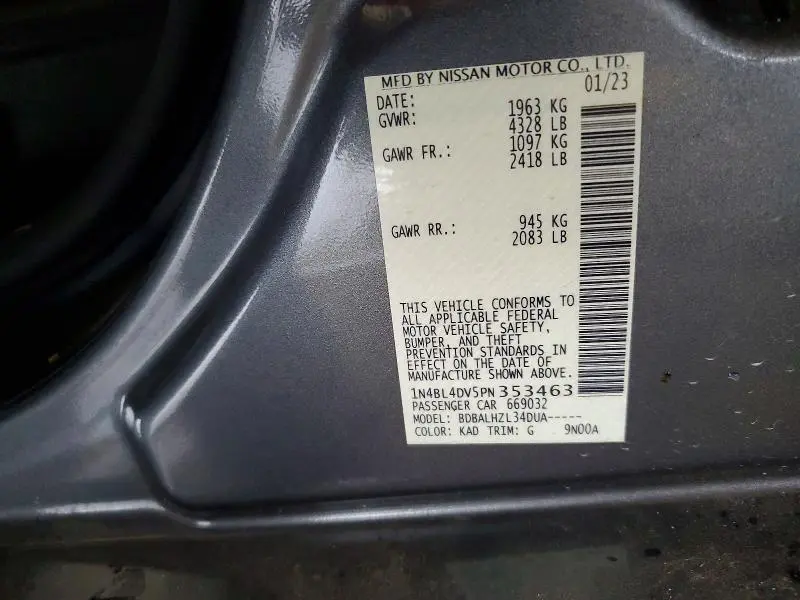 2023 NISSAN ALTIMA SV  