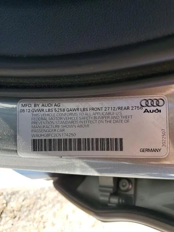 2012 AUDI A6 PRESTIGE  