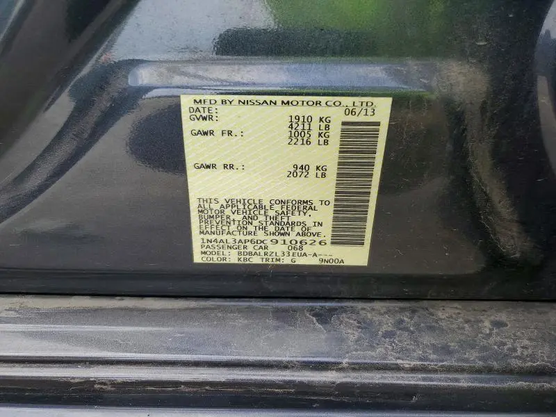 2013 NISSAN ALTIMA 2.5  
