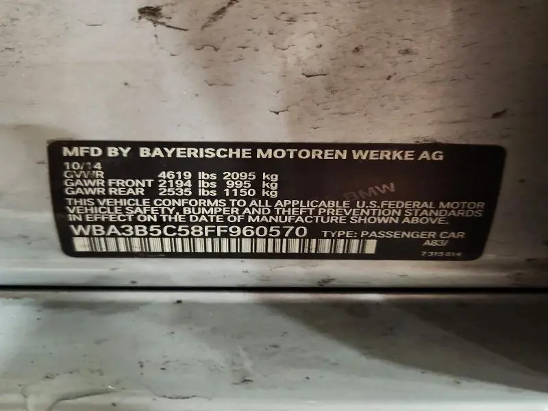 2015 BMW 328 XI SULEV  