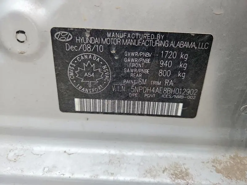 2011 HYUNDAI ELANTRA GLS  