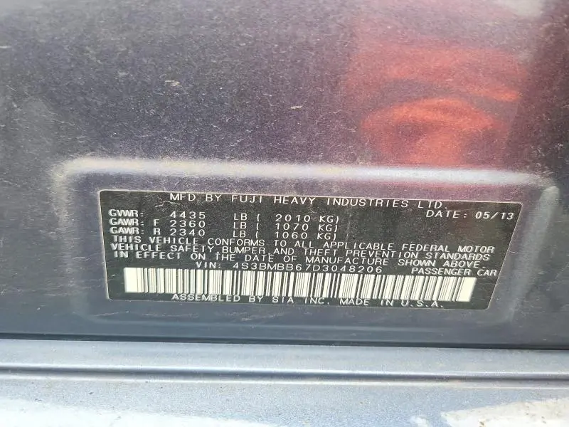2013 SUBARU LEGACY 2.5I PREMIUM  