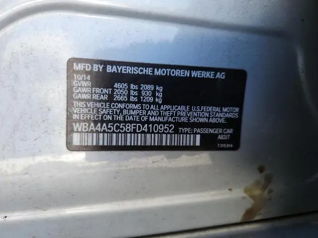2015 BMW 428 I GRAN COUPE  