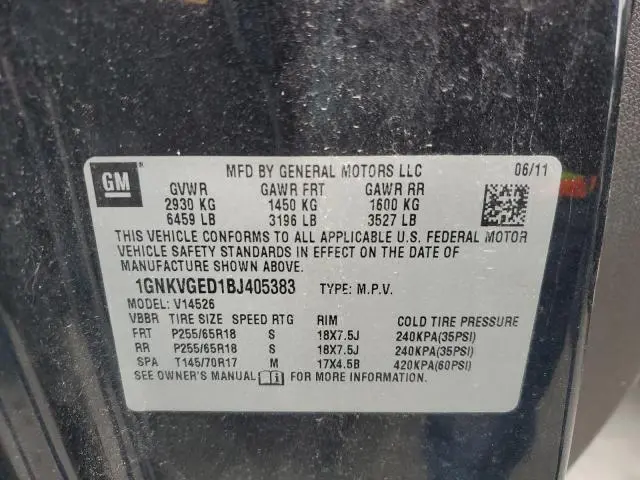 2011 CHEVROLET TRAVERSE LT  