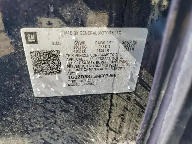 2021 CHEVROLET MALIBU LT  