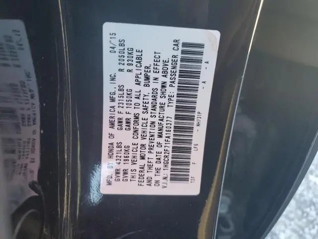 2015 HONDA ACCORD EX