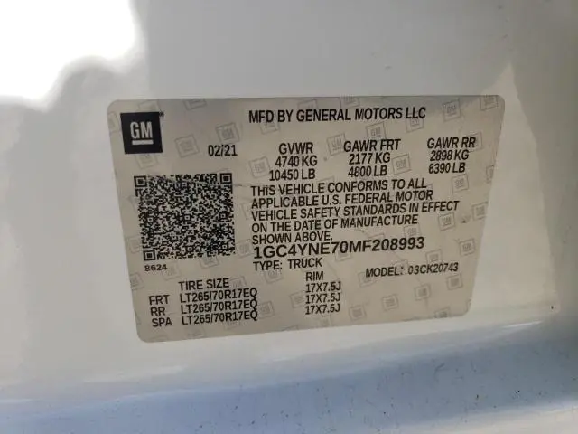 2021 CHEVROLET SILVERADO K2500 HEAVY DUTY LT  