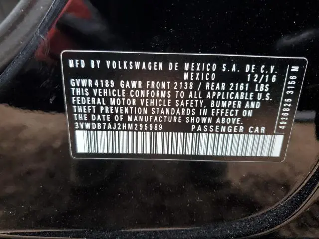 2017 VOLKSWAGEN JETTA SE