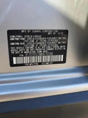 2021 SUBARU CROSSTREK SPORT  