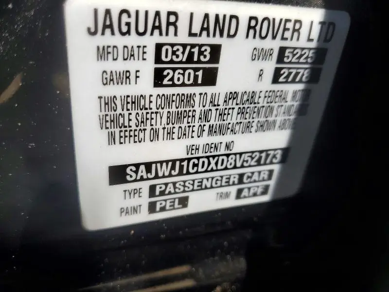 2013 JAGUAR XJ   