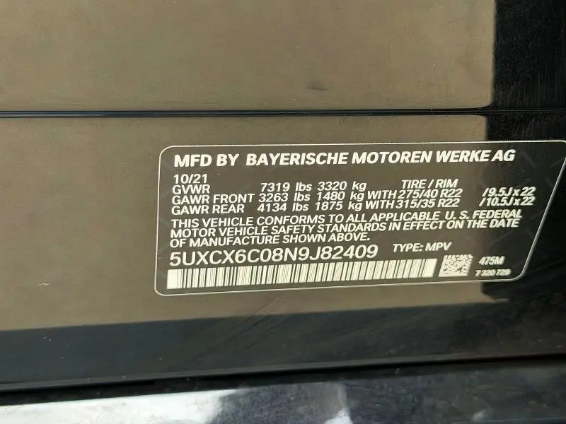 2022 BMW X7 M50I  