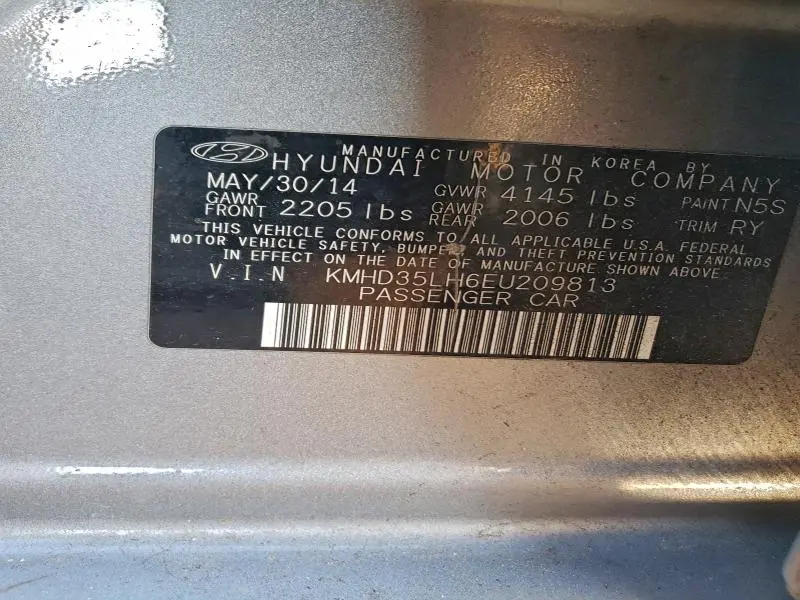 2014 HYUNDAI ELANTRA GT   