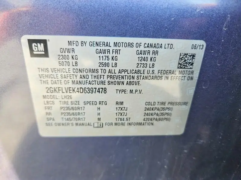 2013 GMC TERRAIN SLT  