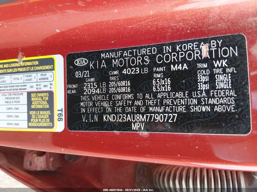 2021 KIA SOUL LX