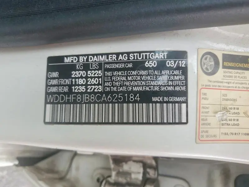 2012 MERCEDES-BENZ E 350 4MATIC  