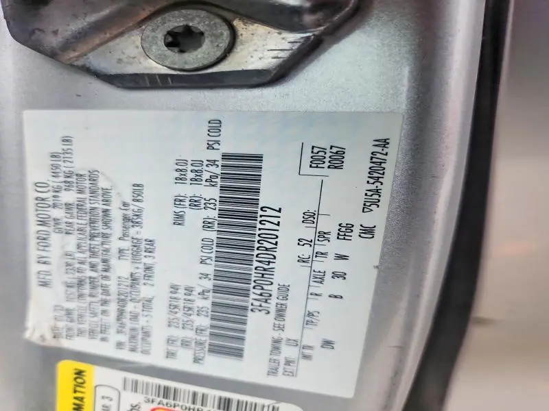 2013 FORD FUSION SE  