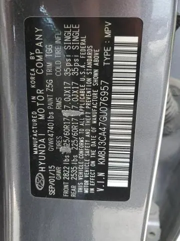 2016 HYUNDAI TUCSON LIMITED  