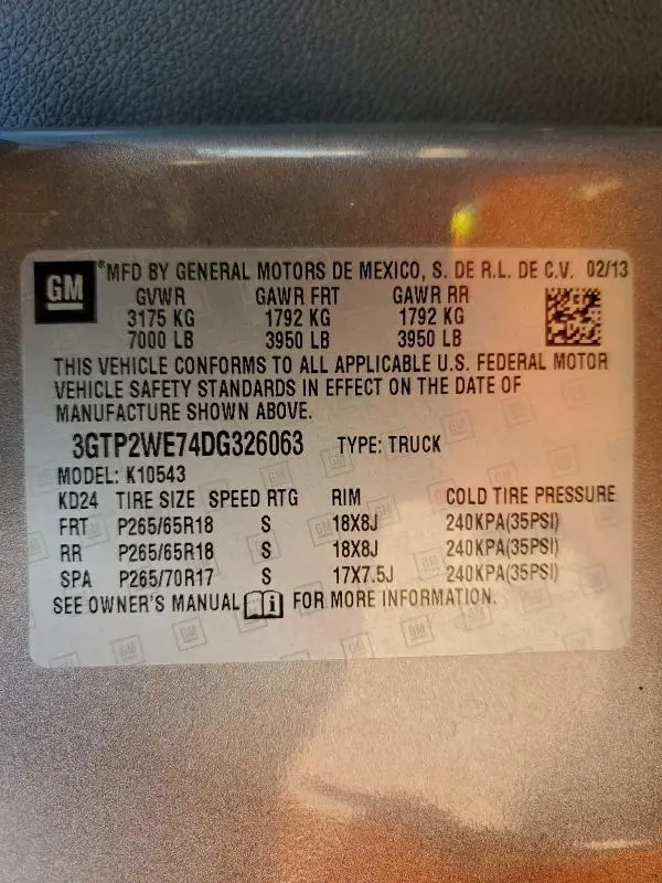 2013 GMC SIERRA K1500 SLT  