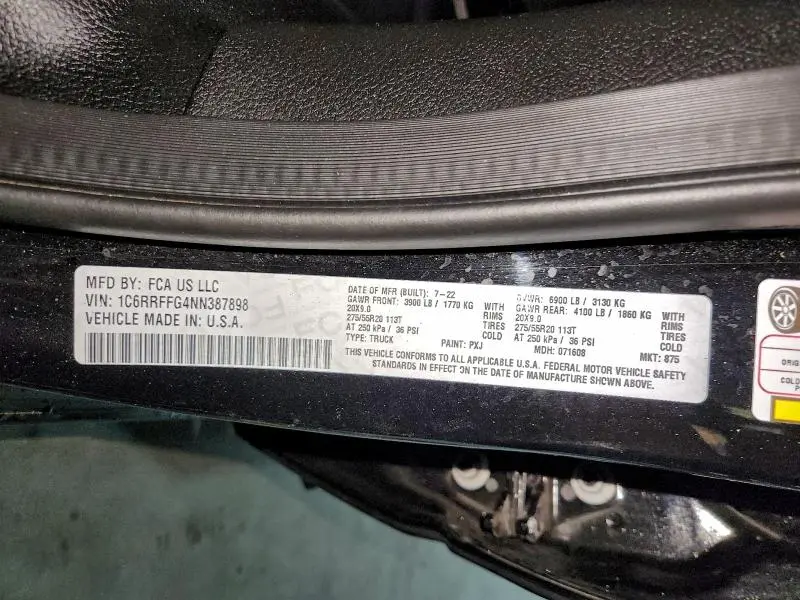 2022 RAM 1500 BIG HORN/LONE STAR  