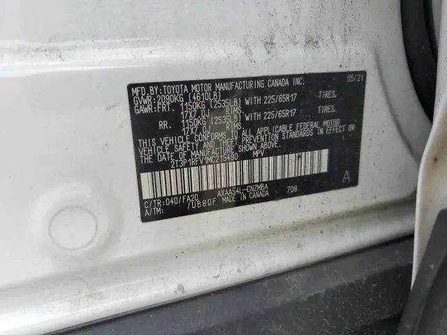 2021 TOYOTA RAV4 XLE