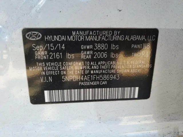 2015 HYUNDAI ELANTRA SE  