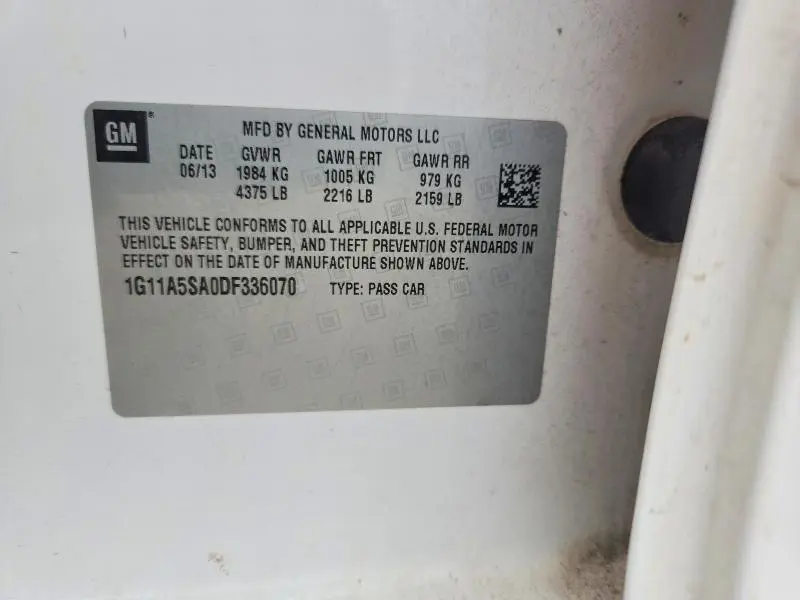 2013 CHEVROLET MALIBU LS  