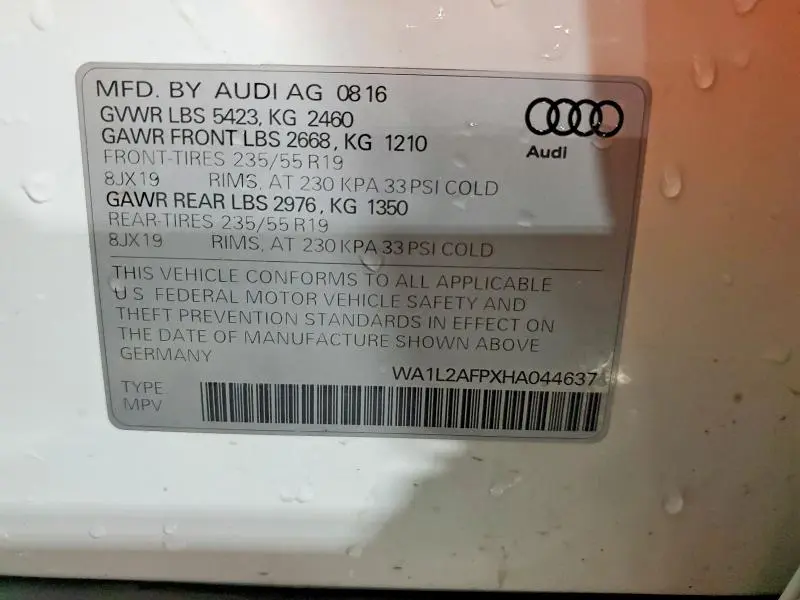 2017 AUDI Q5 PREMIUM PLUS  