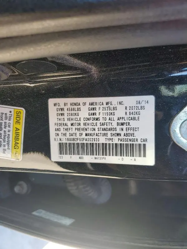 2015 ACURA TLX TECH  