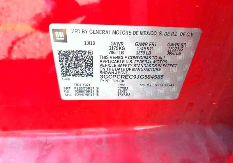 2018 CHEVROLET SILVERADO C1500 LT  