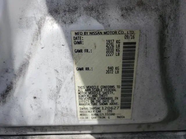 2017 NISSAN ALTIMA 2.5