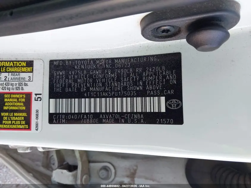 2023 TOYOTA CAMRY LE