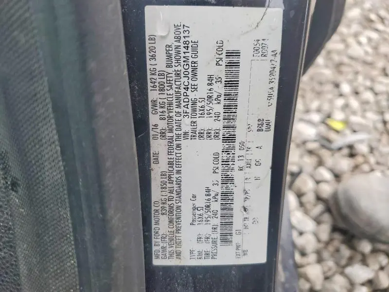 2016 FORD FIESTA TITANIUM  