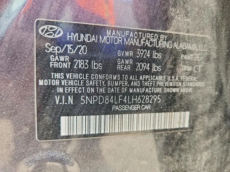 2020 HYUNDAI ELANTRA SEL  