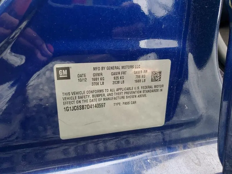 2013 CHEVROLET SONIC LT  