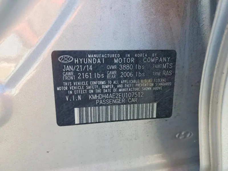 2014 HYUNDAI ELANTRA LIMITED  