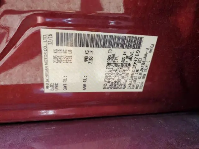 2017 NISSAN MAXIMA 3.5S  