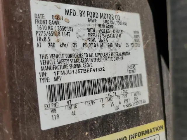 2011 FORD EXPEDITION XLT  
